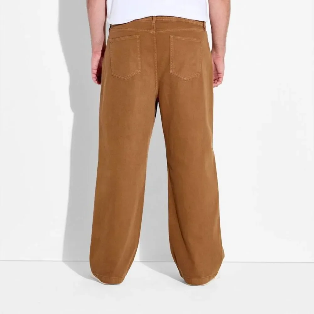 Men's Baggy Five Pocket Pants - Original Use Brown 36x30